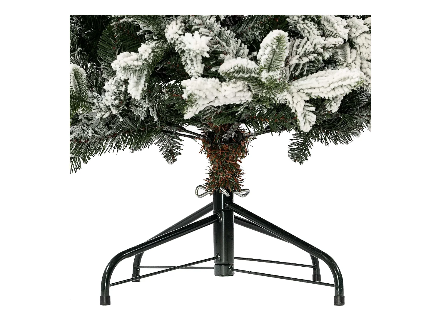 Albero di Natale Slim innevato "Snowflake" in PE effetto real touch + PVC + flock 210 cm
