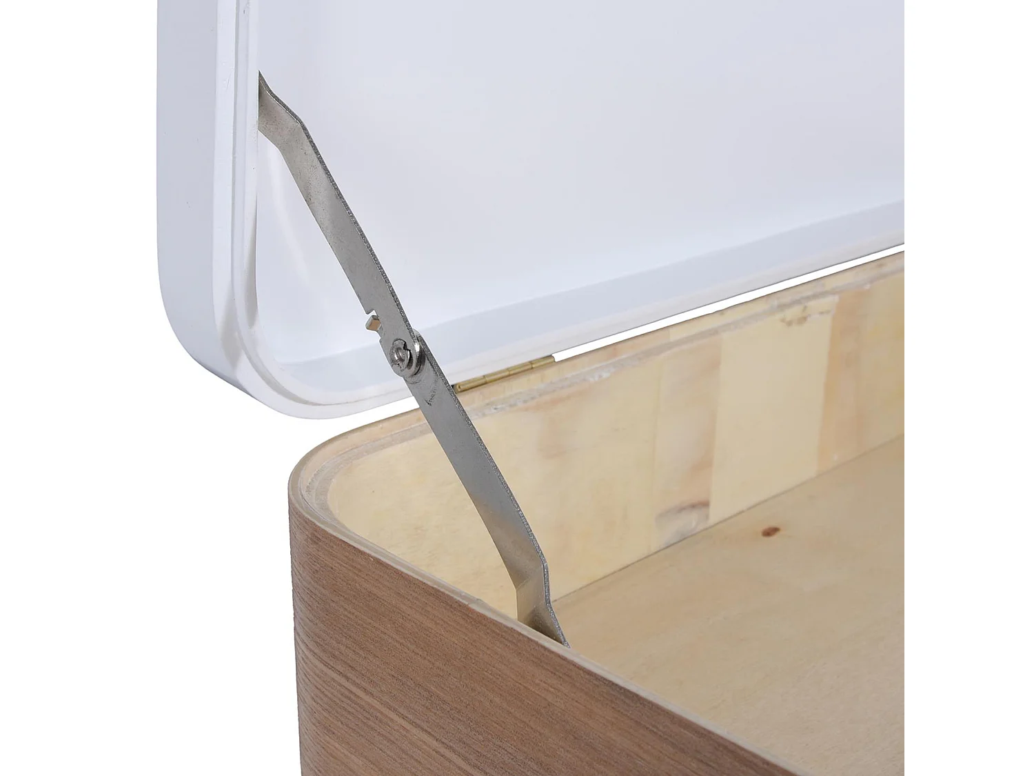 Table de chevet 1 tiroir en bois collection ELIN blanc et bois