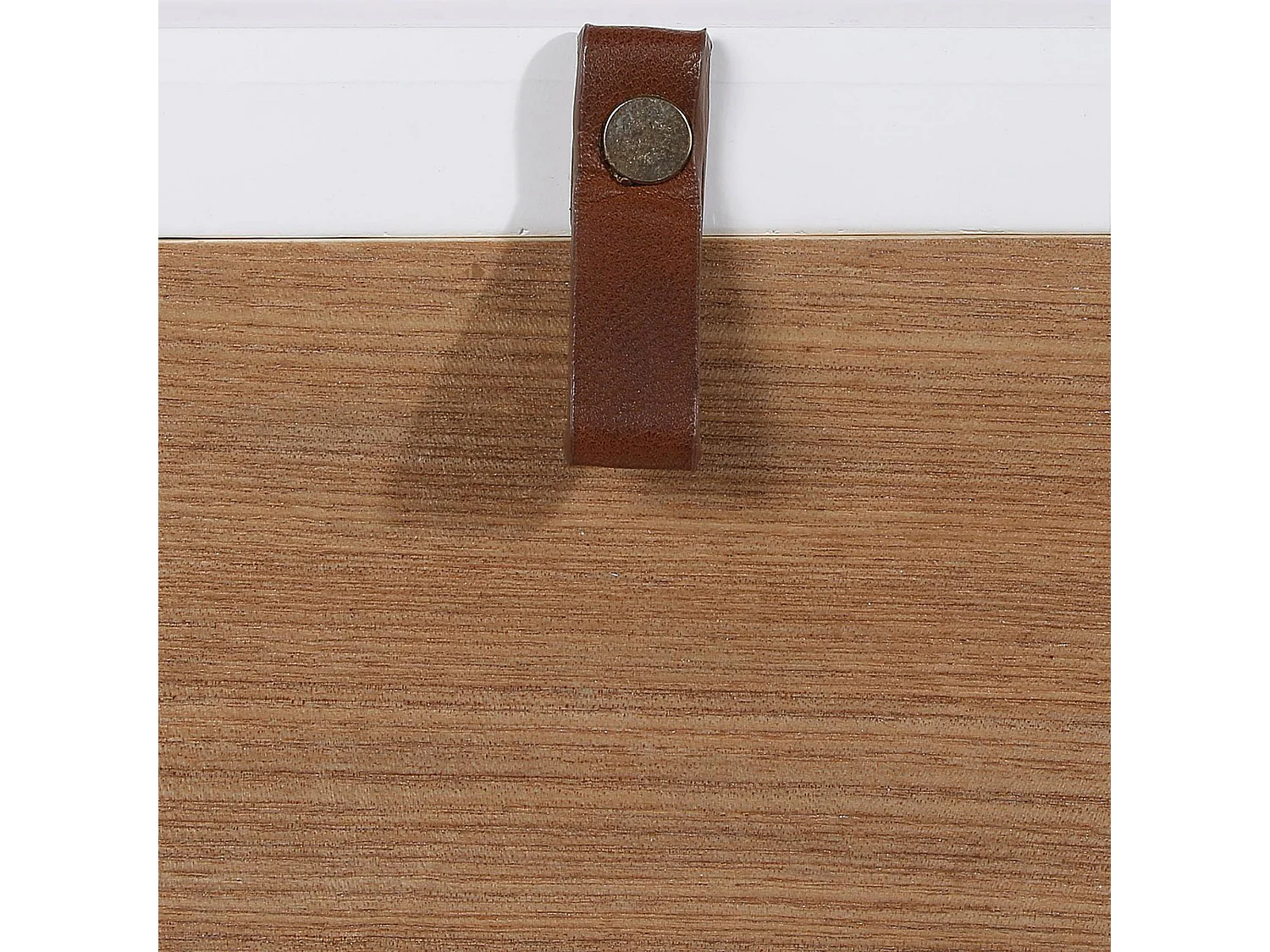 Table de chevet 1 tiroir en bois collection ELIN blanc et bois