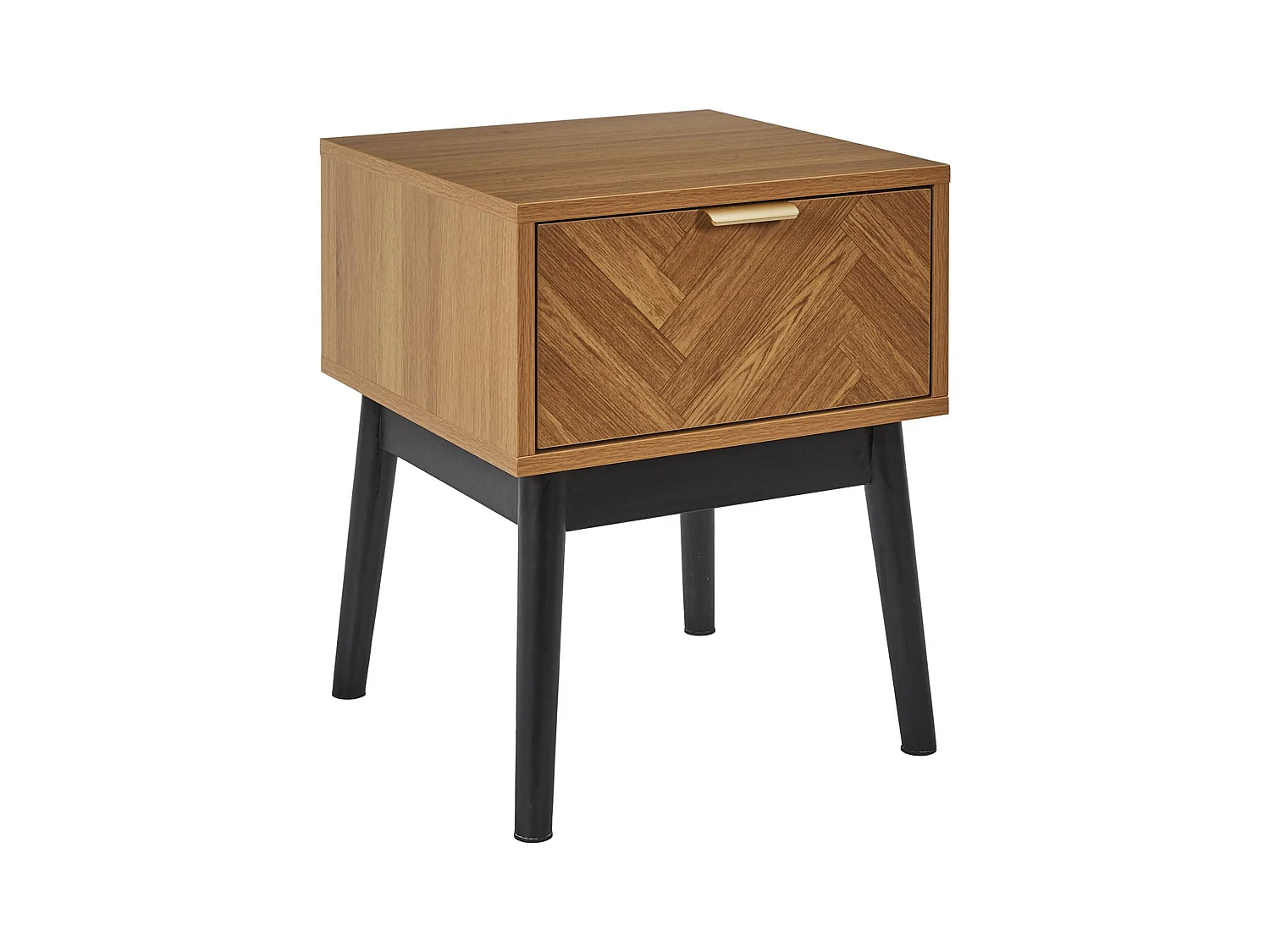 Table de chevet 1 tiroir en bois collection LUMINA marron bois