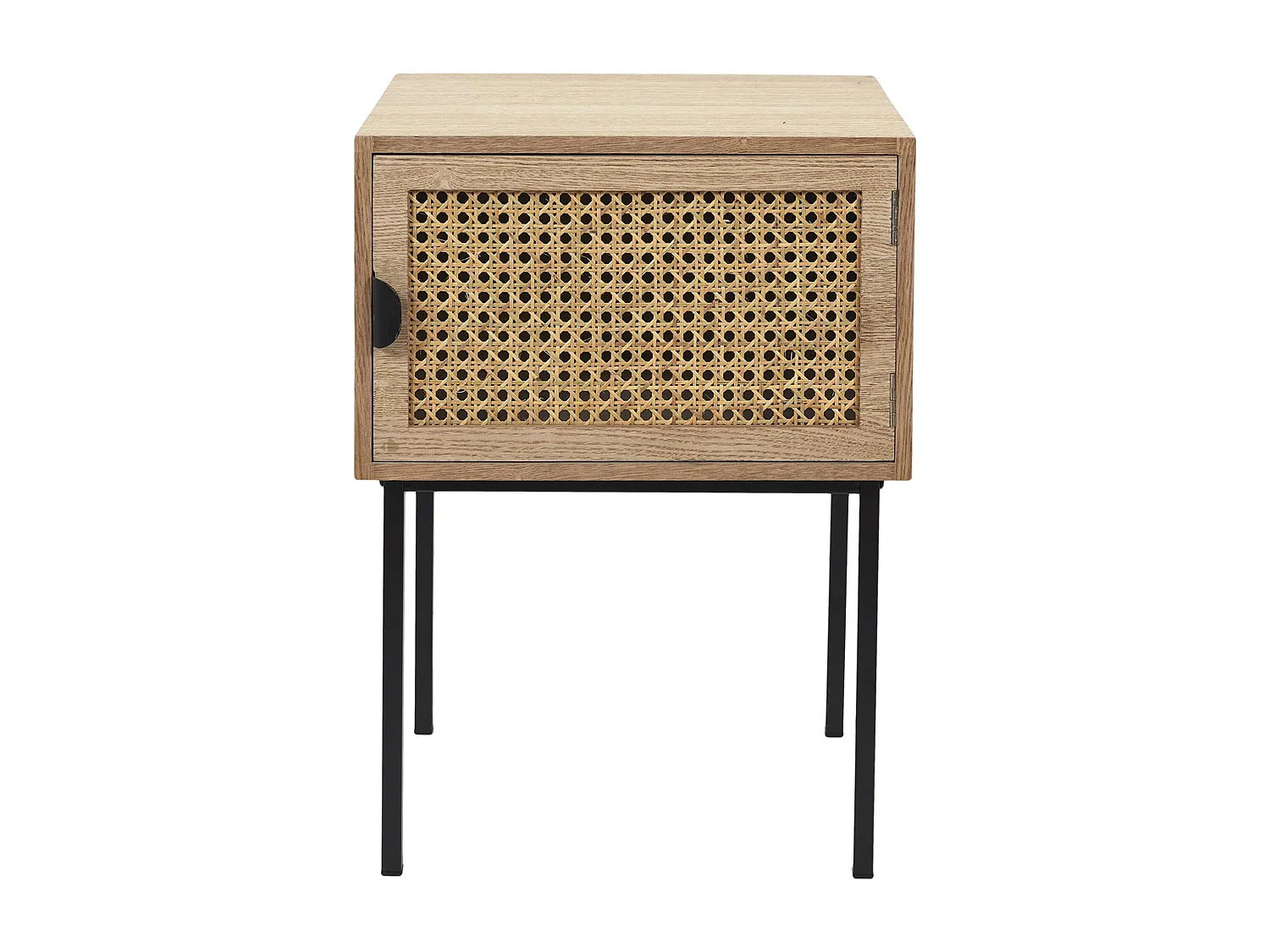 Table de chevet 1 tiroir en bois collection CANNAGE coloris marron