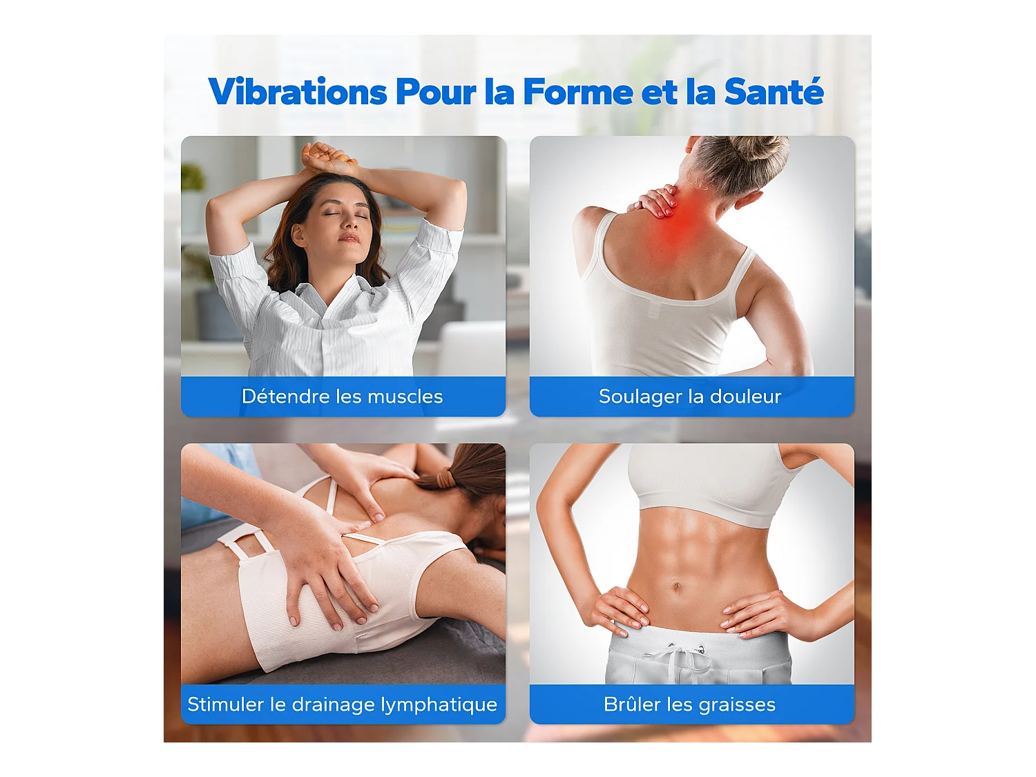 Plateforme vibrante MERACH 10 vitesses, LED, télécommande, fitness vibration, perte de poids, musculation, Noir, 150KG MAX