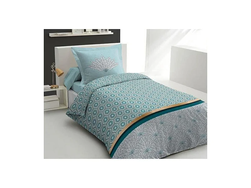 Komplet pościeli 140x200 cm LOUXOR 100% Bawełna - Szmaragdowa zieleń
