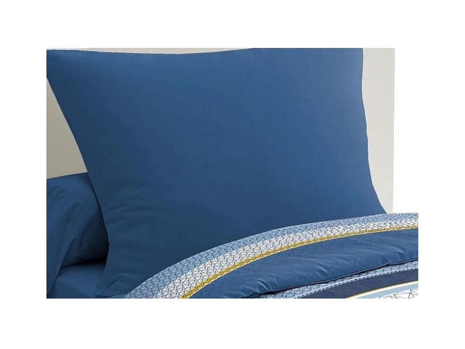 MikrofaserBettwäscheSet – 1 Bettbezug 140 x 200 cm + 1 Kissenbezug 63 x 63 cm – Blau