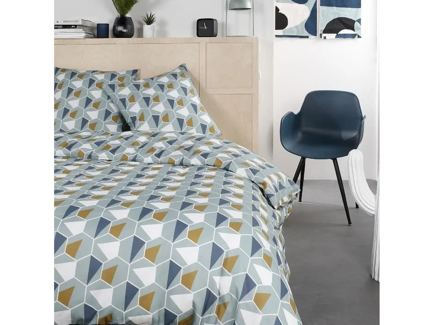 Parure de lit housse de couette 240 x 260 + 2 taies d'oreiller 63 x 63