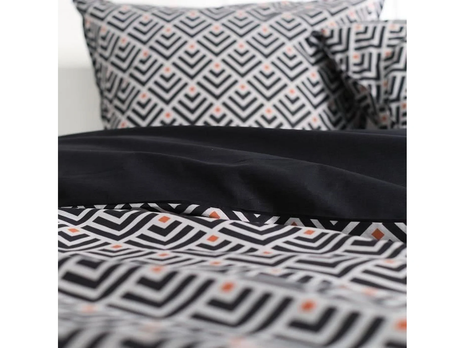 Parure de lit housse de couette 220 x 240 + 2 taies d oreiller 63 x 63