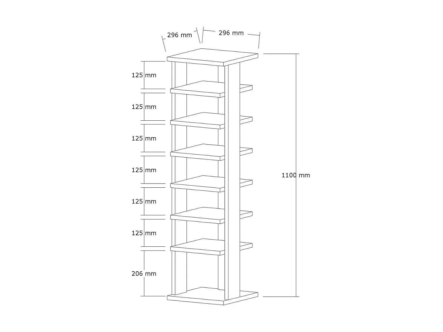 Etagère à chaussures en aggloméré Ayka