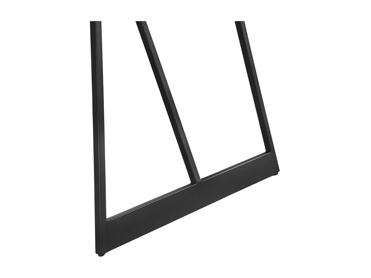 Table de repas L. 160 cm décor chêne et pieds en métal noir - EVOLIA