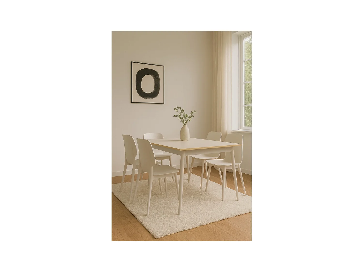 Mesa de comedor de diseño AZURÉA – 180 cm – Color arena