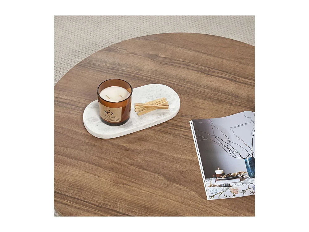 Table basse ronde en aggloméré Soleil