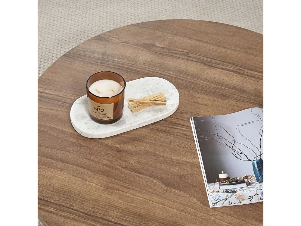 Table basse ronde en aggloméré Soleil