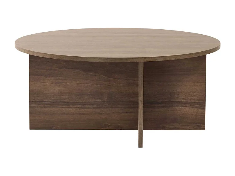 Table basse ronde en aggloméré Soleil