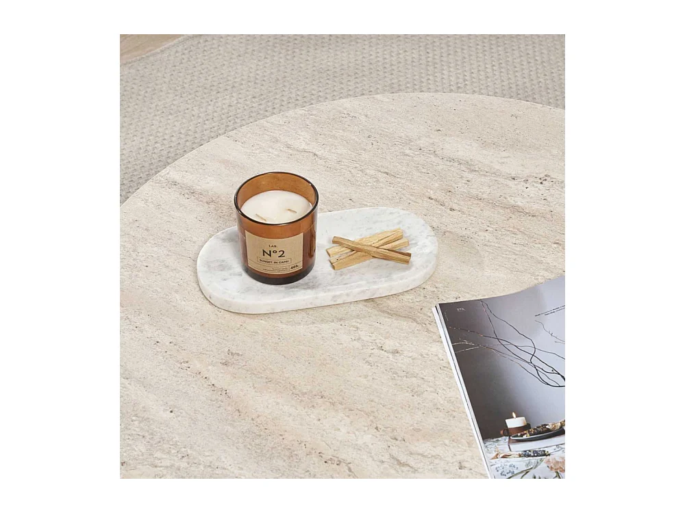 Table basse ronde en aggloméré Soleil