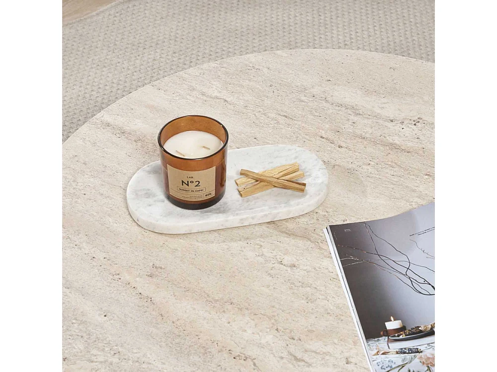 Table basse ronde en aggloméré Soleil