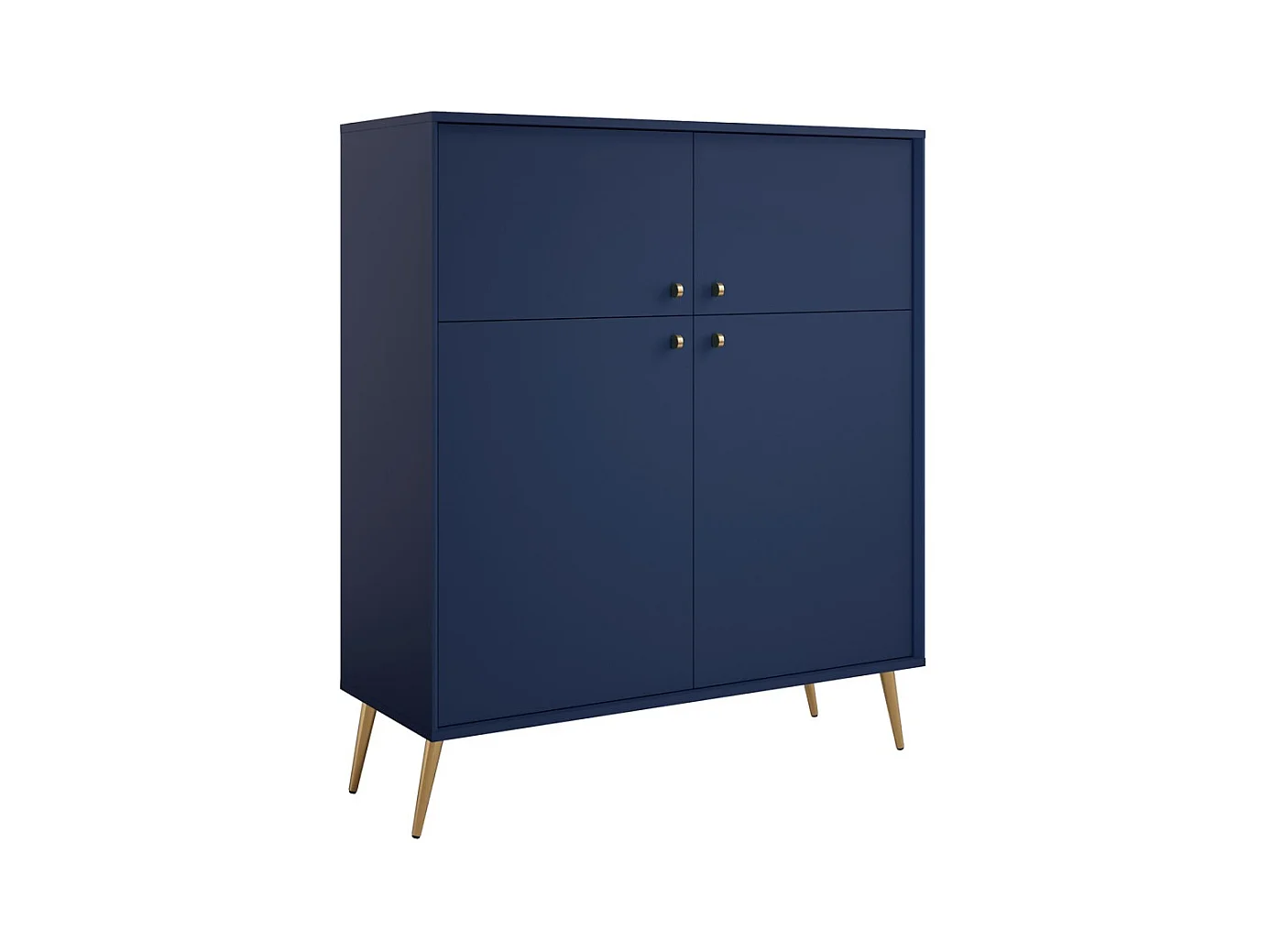 Conjunto de móveis design AZURÉA – Sala de jantar completa – Cor azul profundo