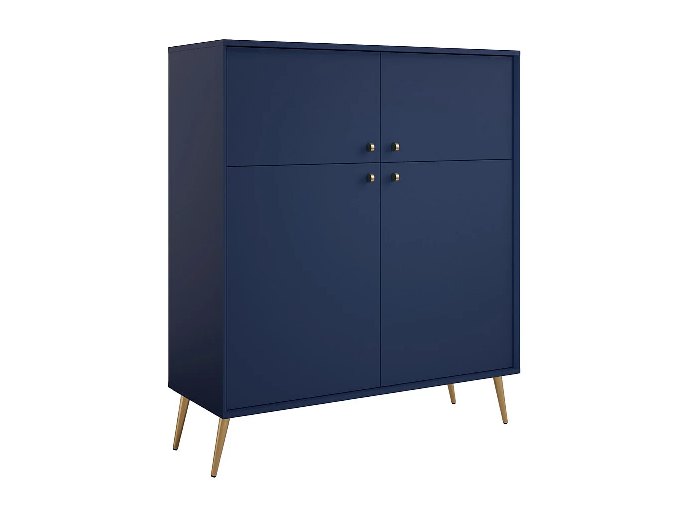 Conjunto de móveis design AZURÉA – Sala de jantar completa – Cor azul profundo