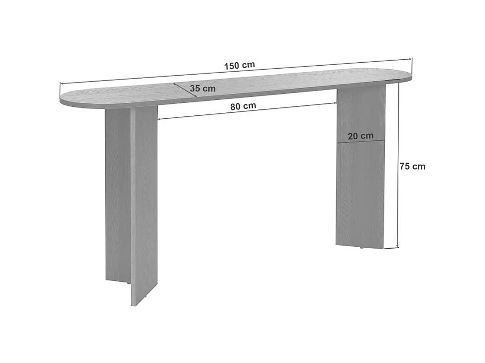Console moderne en aggloméré Sira