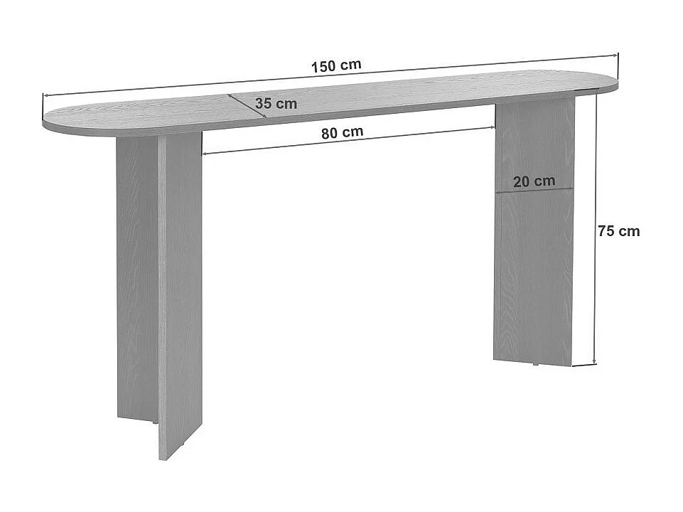Console moderne en aggloméré Sira