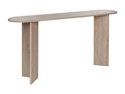 Consolle ingresso design minimal ovale Sira - Beige