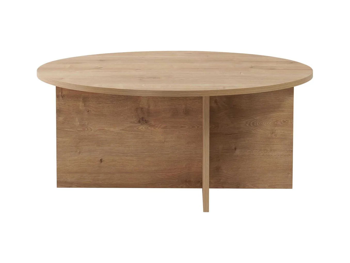 Table basse ronde en aggloméré Soleil