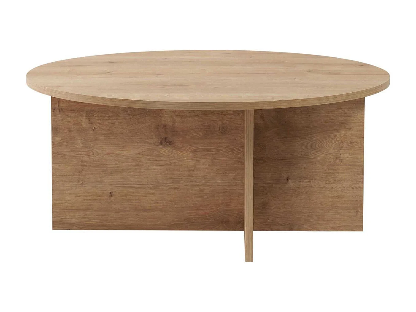 Table basse ronde en aggloméré Soleil