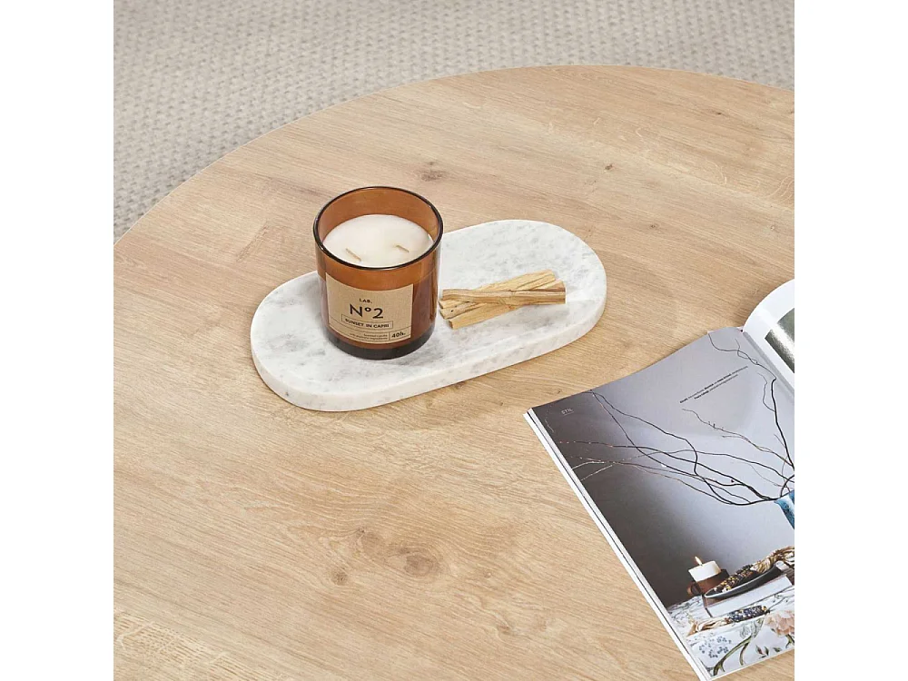 Table basse ronde en aggloméré Soleil