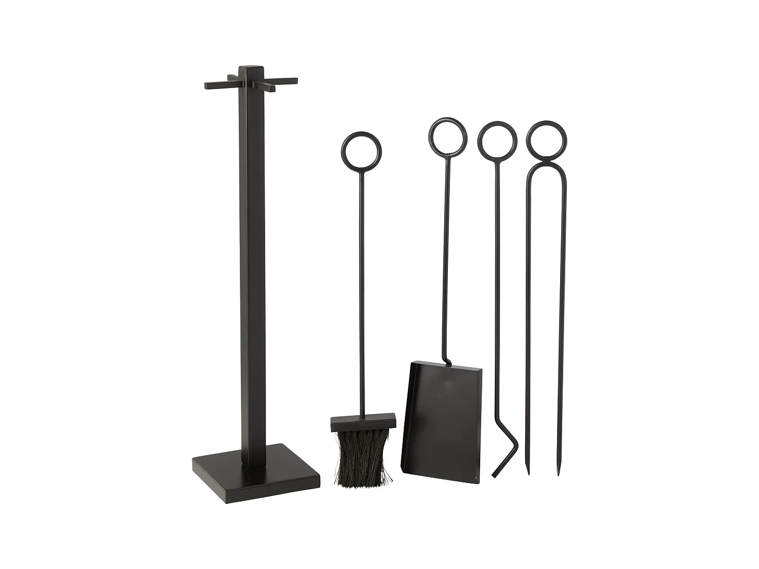 Juego de 4 utensilios para chimenea de metal