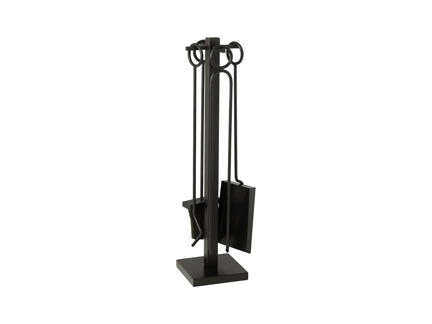 Serviteur de Cheminée 5 Pièces "Anneau" 76cm Noir
