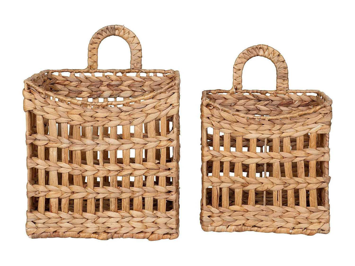 Panier de rangement à suspendre en jacinthe d'eau (lot de 2)