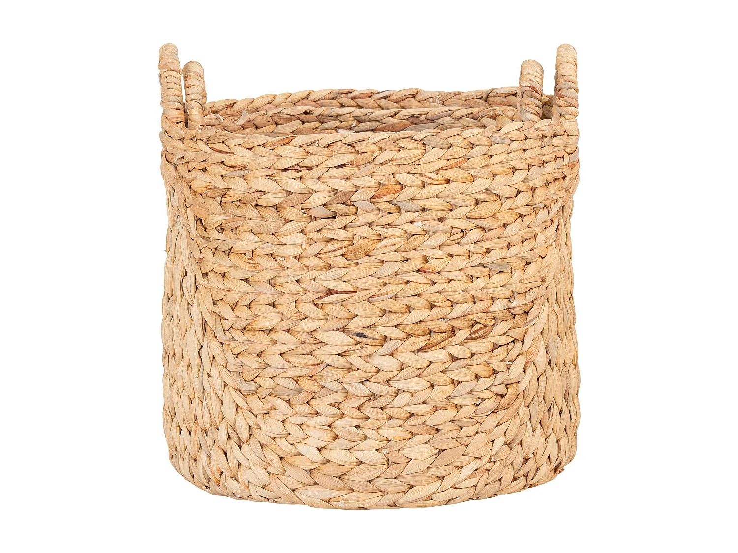 Panier de rangement tressé en jacinthe d'eau (lot de 2)