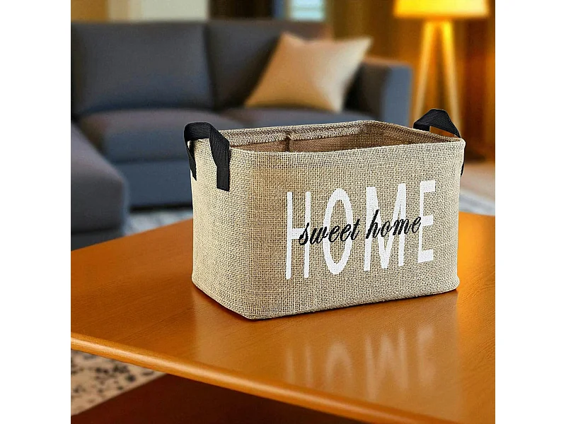 Panier de rangement en jute – Home sweet Home