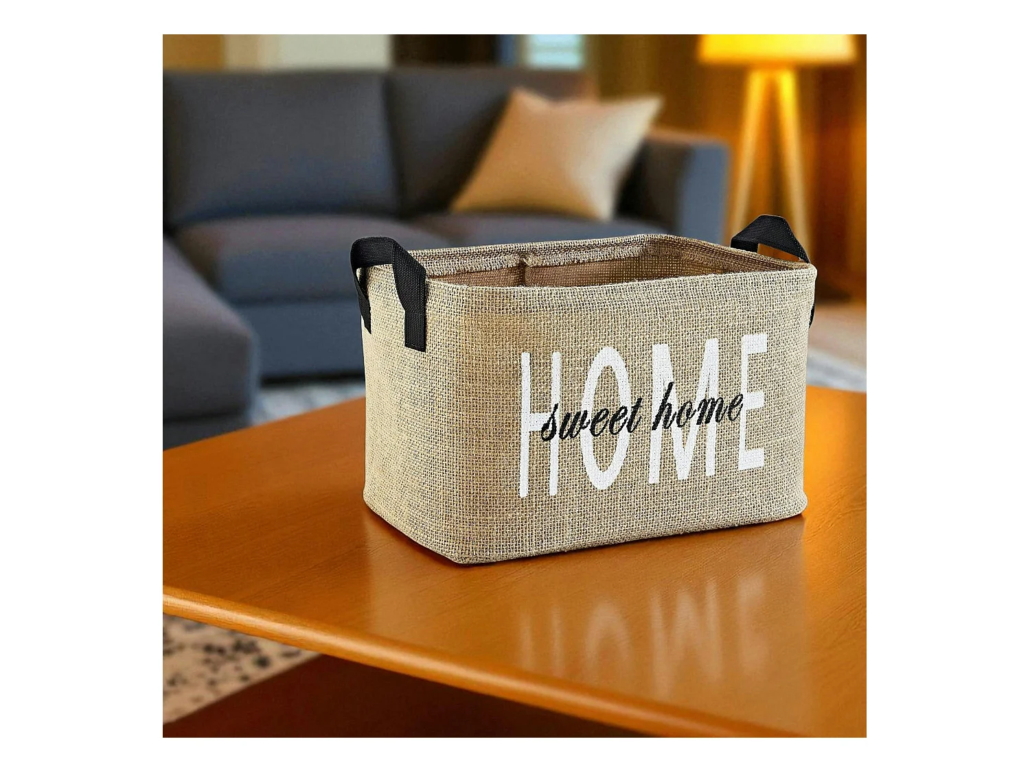 Panier de rangement en jute – Home sweet Home