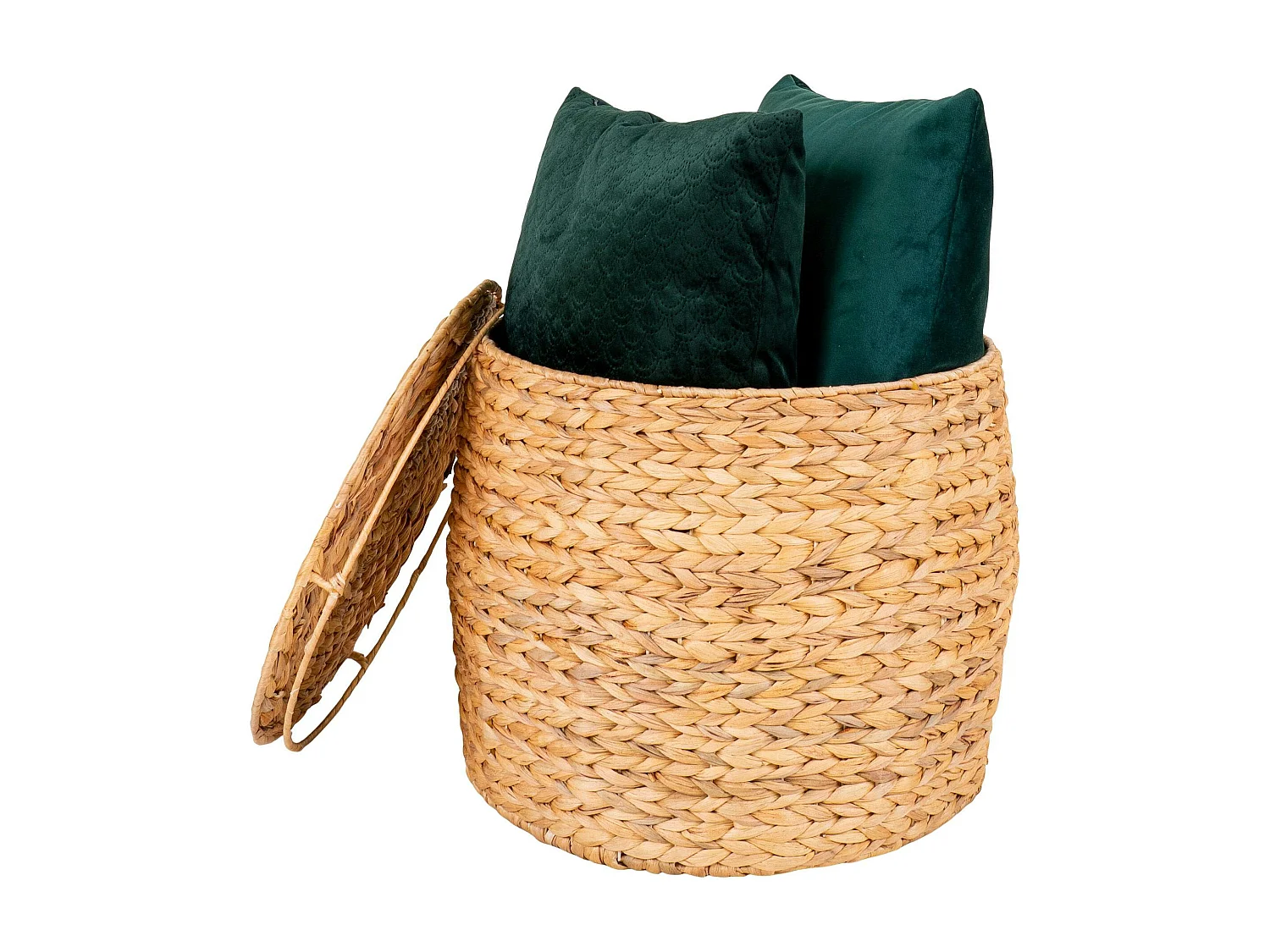Panier de rangement avec couvercle – fibres naturelles BRUGES