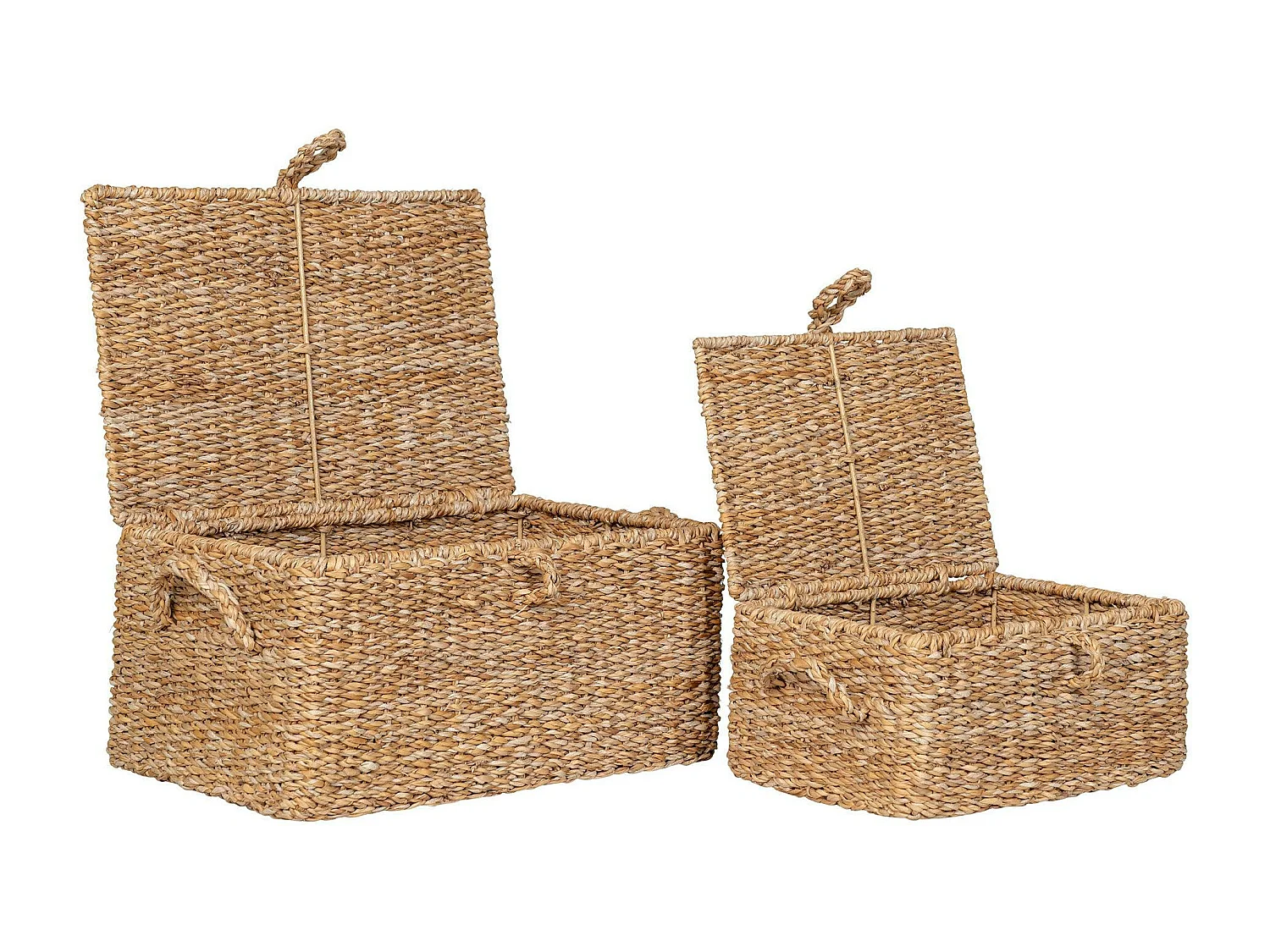 Boîte de rangement en vannerie (lot de 2)