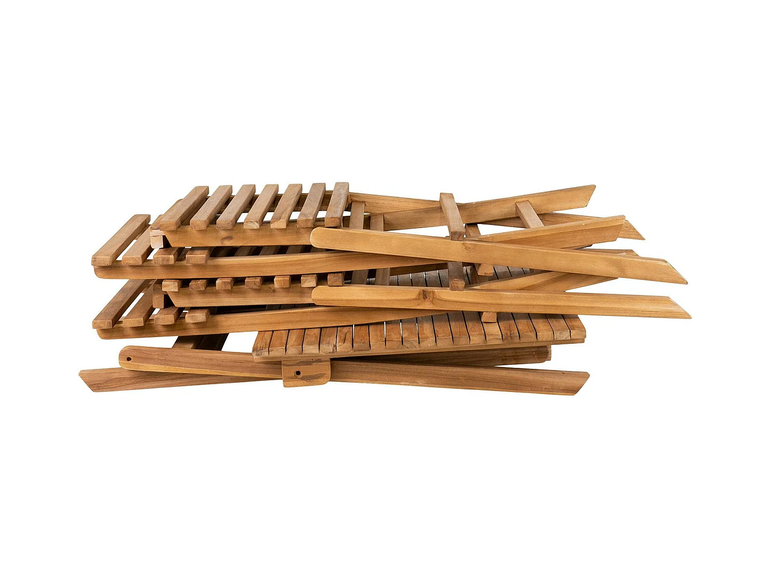 Salon de jardin en teck (1 table, 2 chaises) MENDOZA