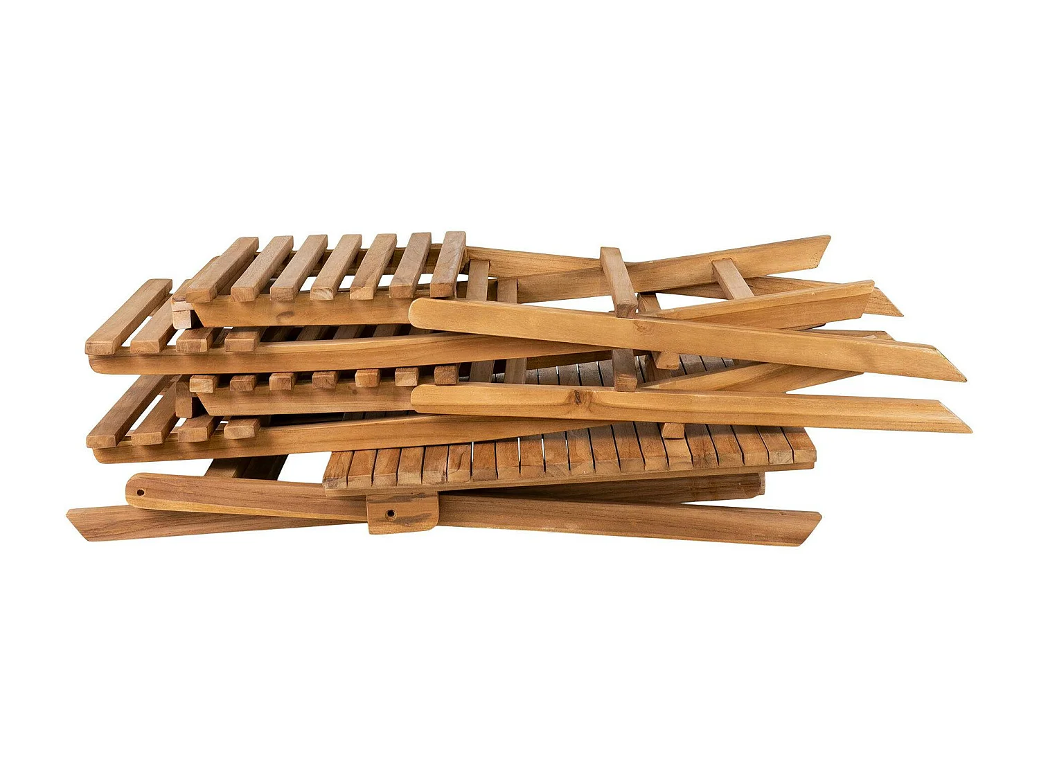 Salon de jardin en teck (1 table, 2 chaises) MENDOZA