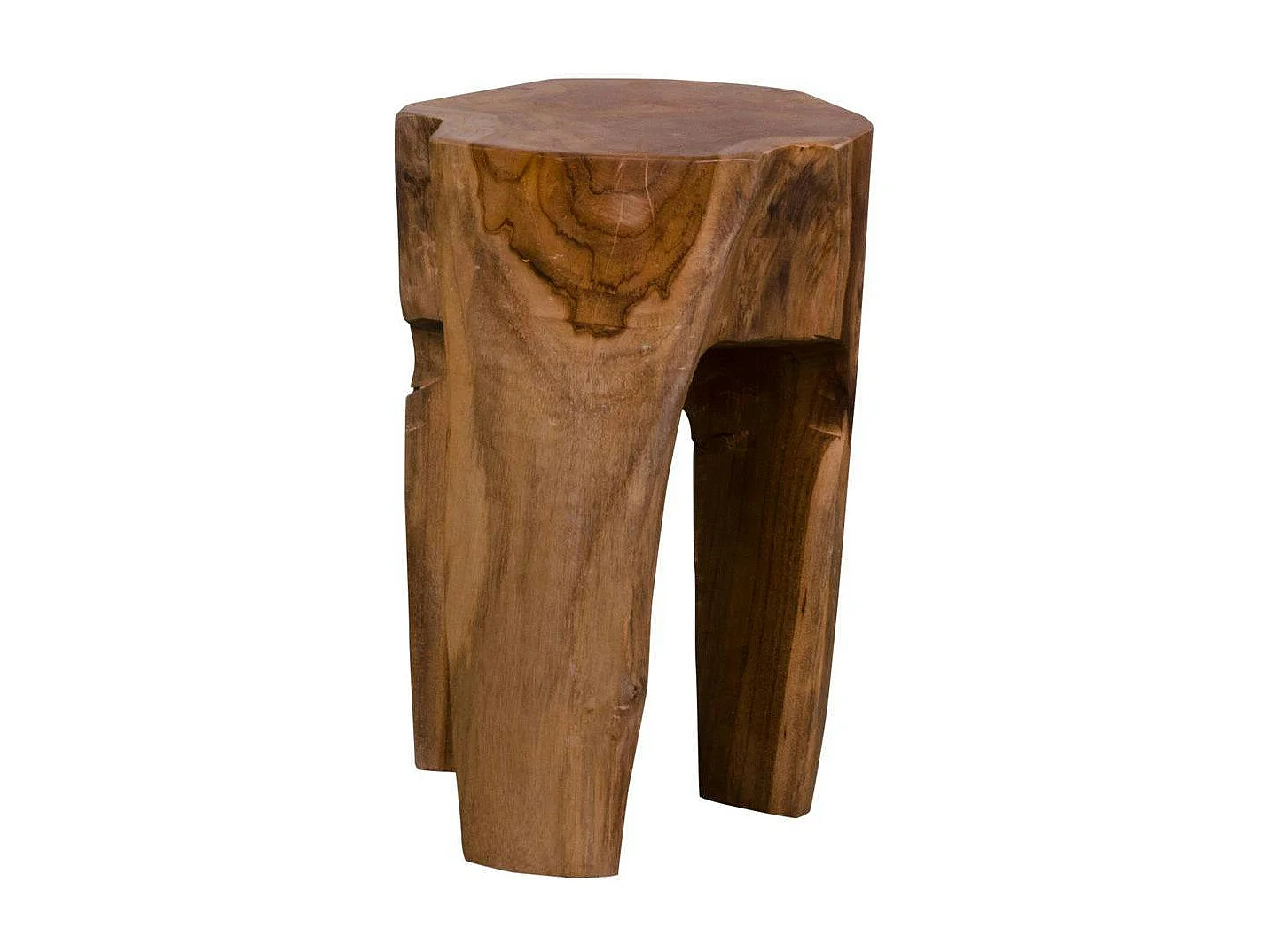 Tabouret chevet en bois de teck - 3 pieds ARIZONA