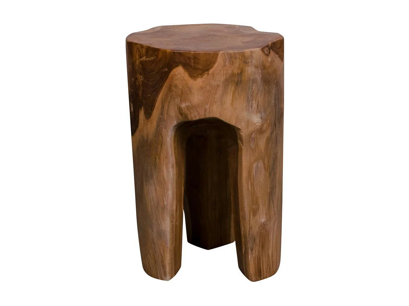 Tabouret chevet en bois de teck - 3 pieds ARIZONA