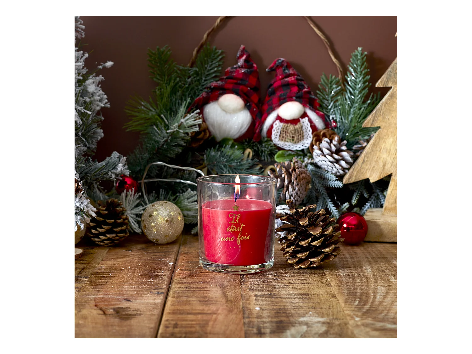 Bougie Parfumée Cracker "Noël" 180g Cannelle