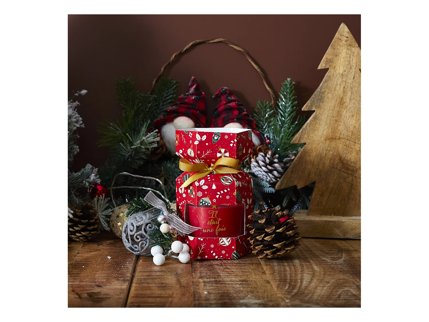 Bougie Parfumée Cracker "Noël" 180g Cannelle