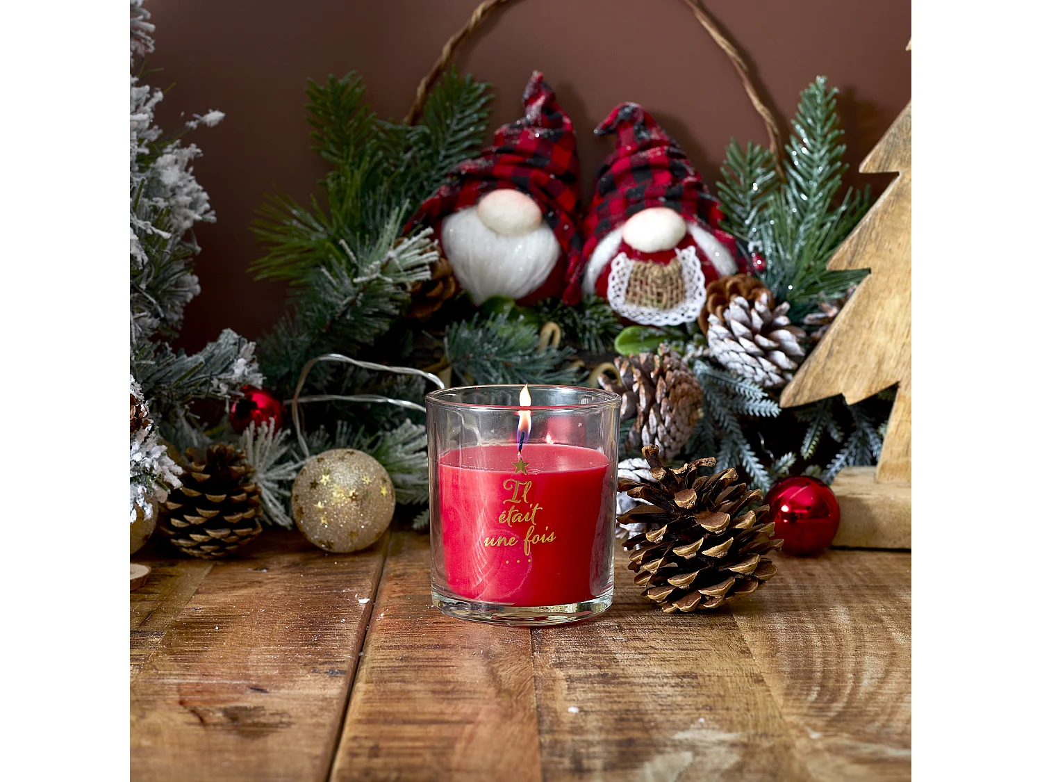 Bougie Parfumée Cracker "Noël" 180g Cannelle