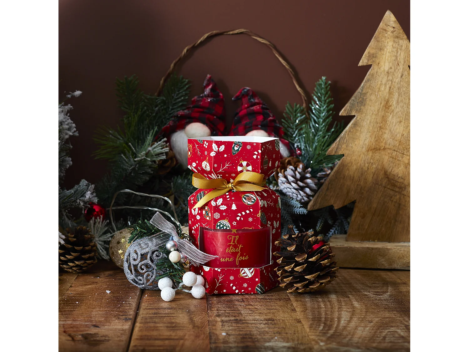 Bougie Parfumée Cracker "Noël" 180g Cannelle