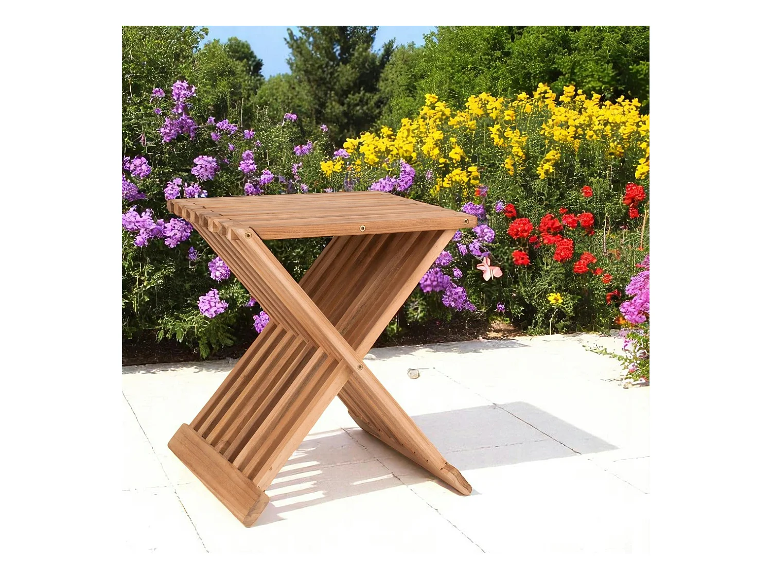 Tabouret en bois de teck MENDOZA