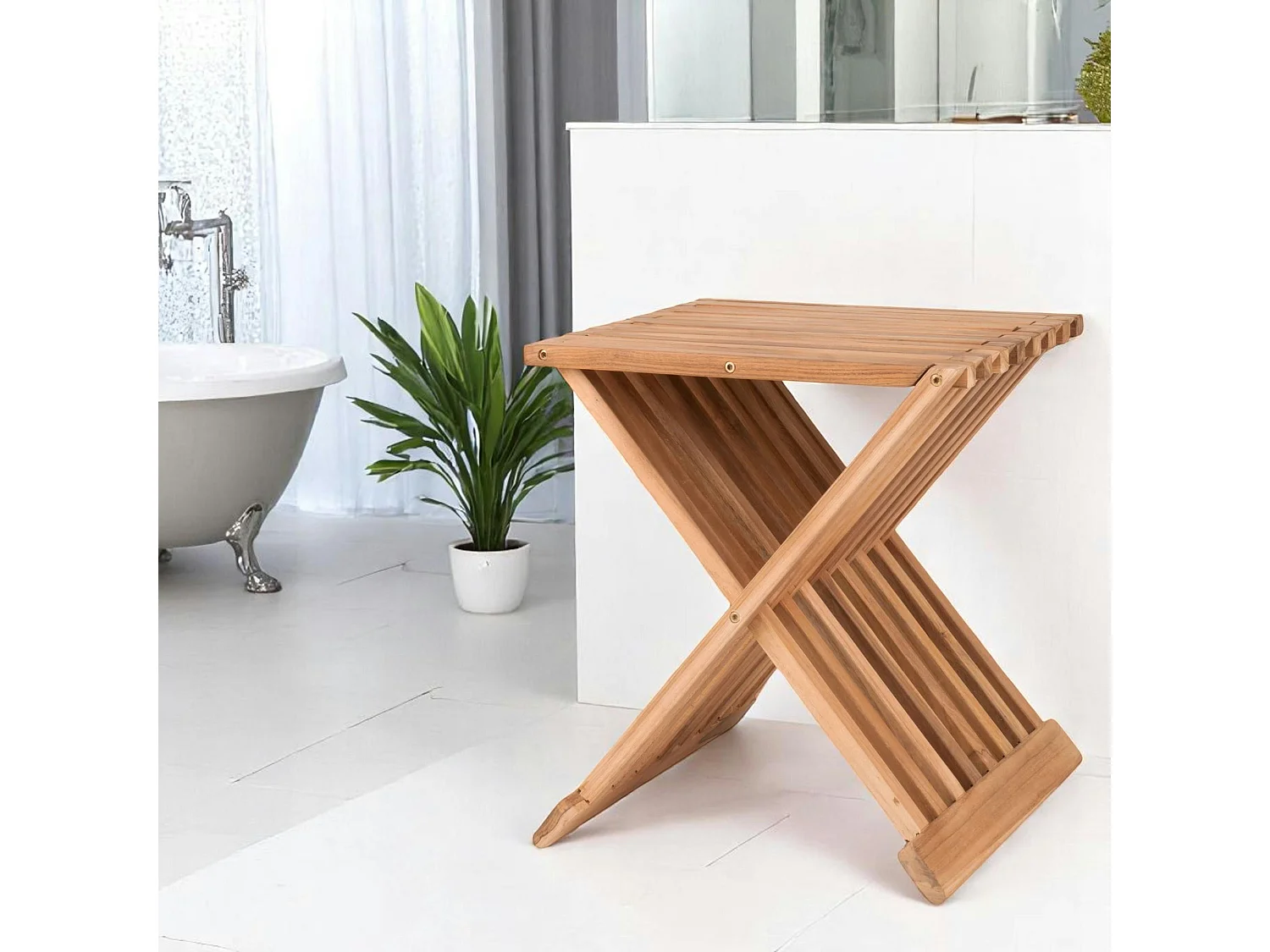 Tabouret en bois de teck MENDOZA