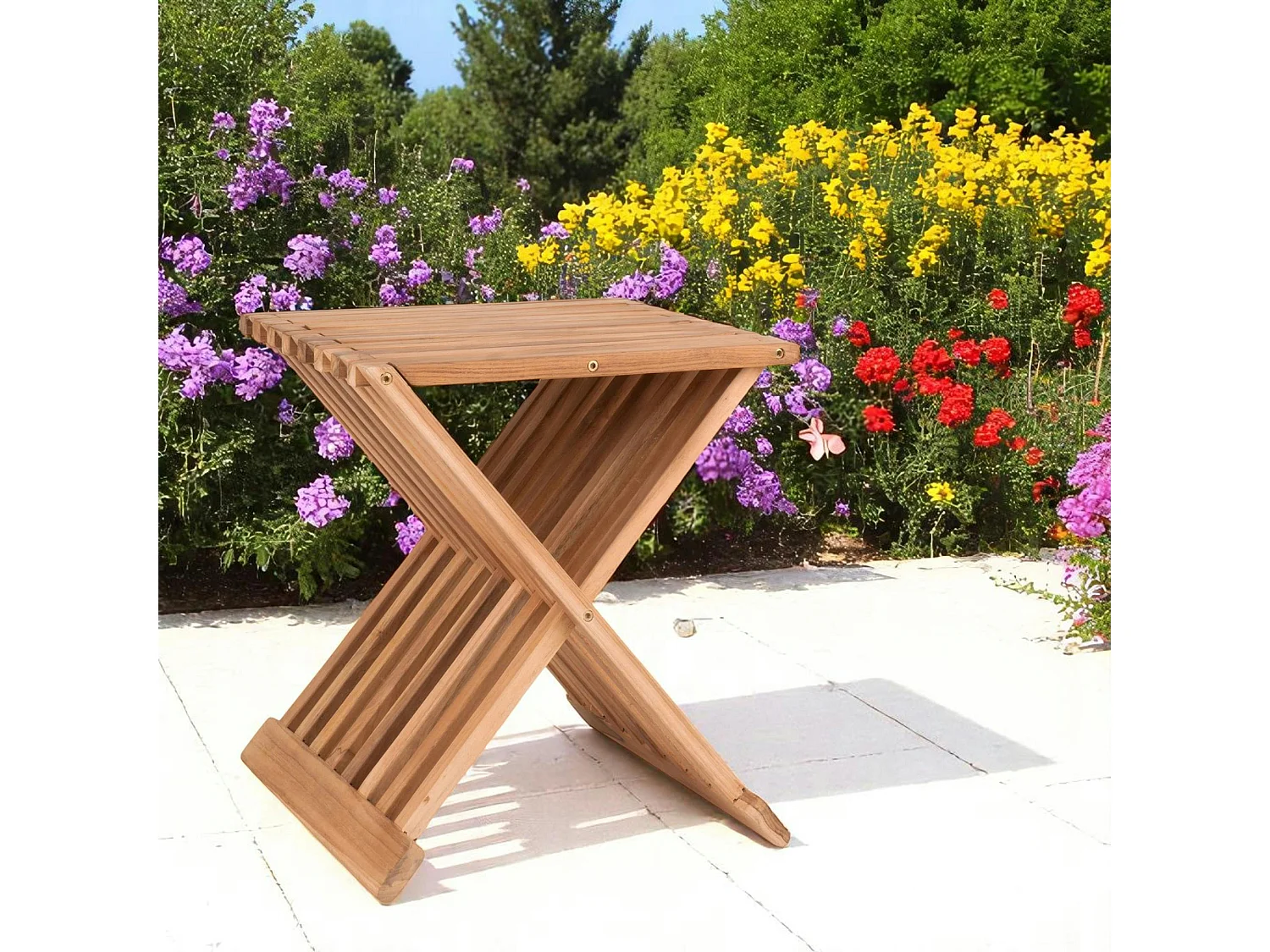 Tabouret en bois de teck MENDOZA