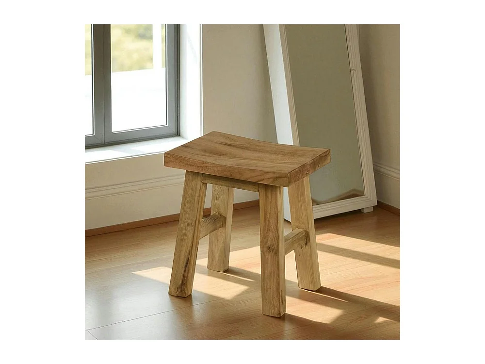 Tabouret en teck recyclé - 45 cm, ARIZONA