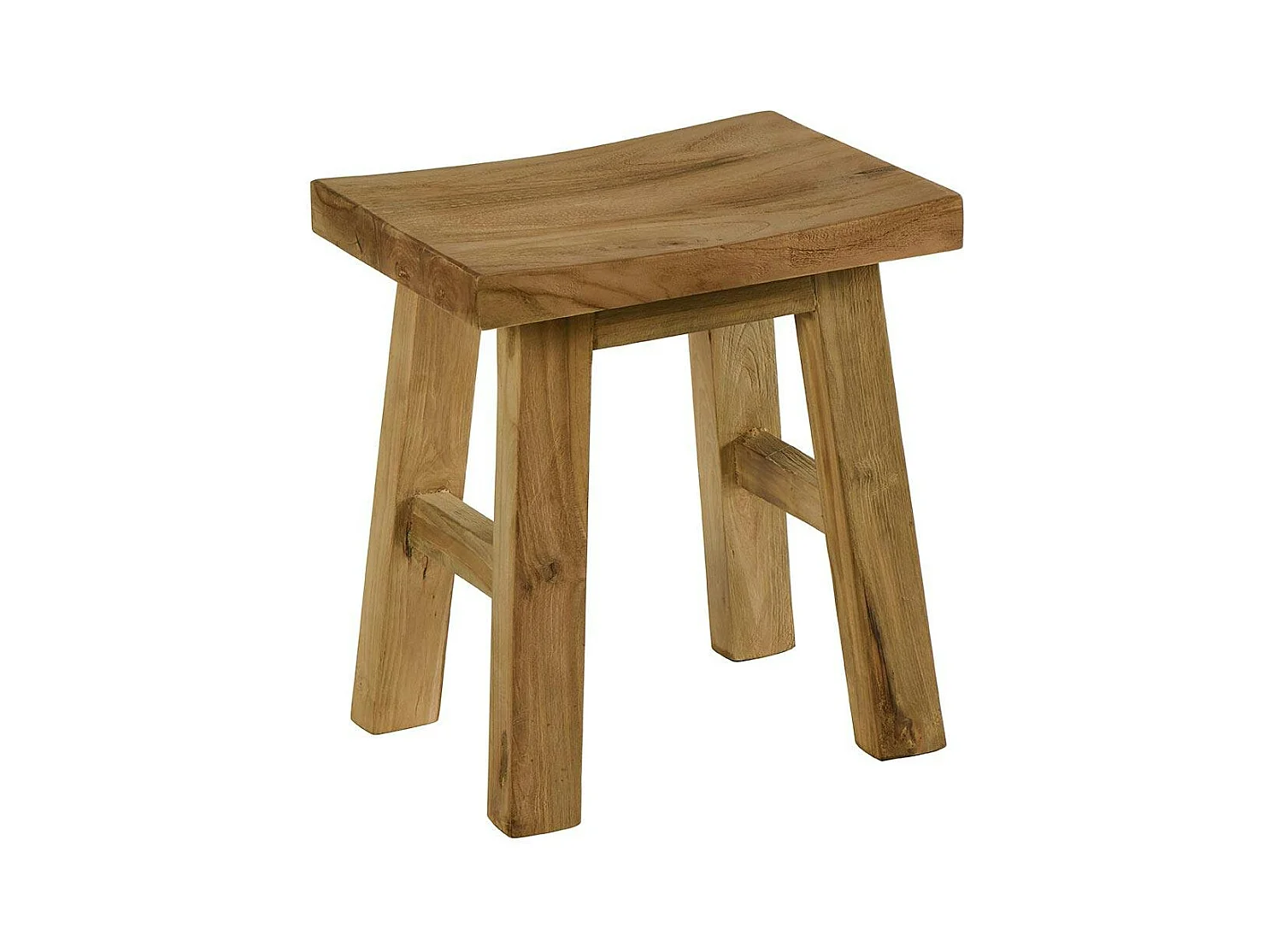 Tabouret en teck recyclé - 45 cm, ARIZONA