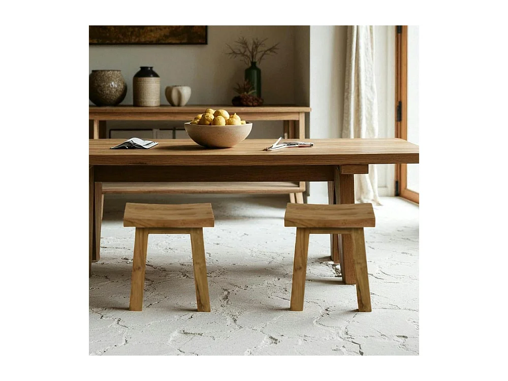 Tabouret en teck recyclé - 45 cm, ARIZONA