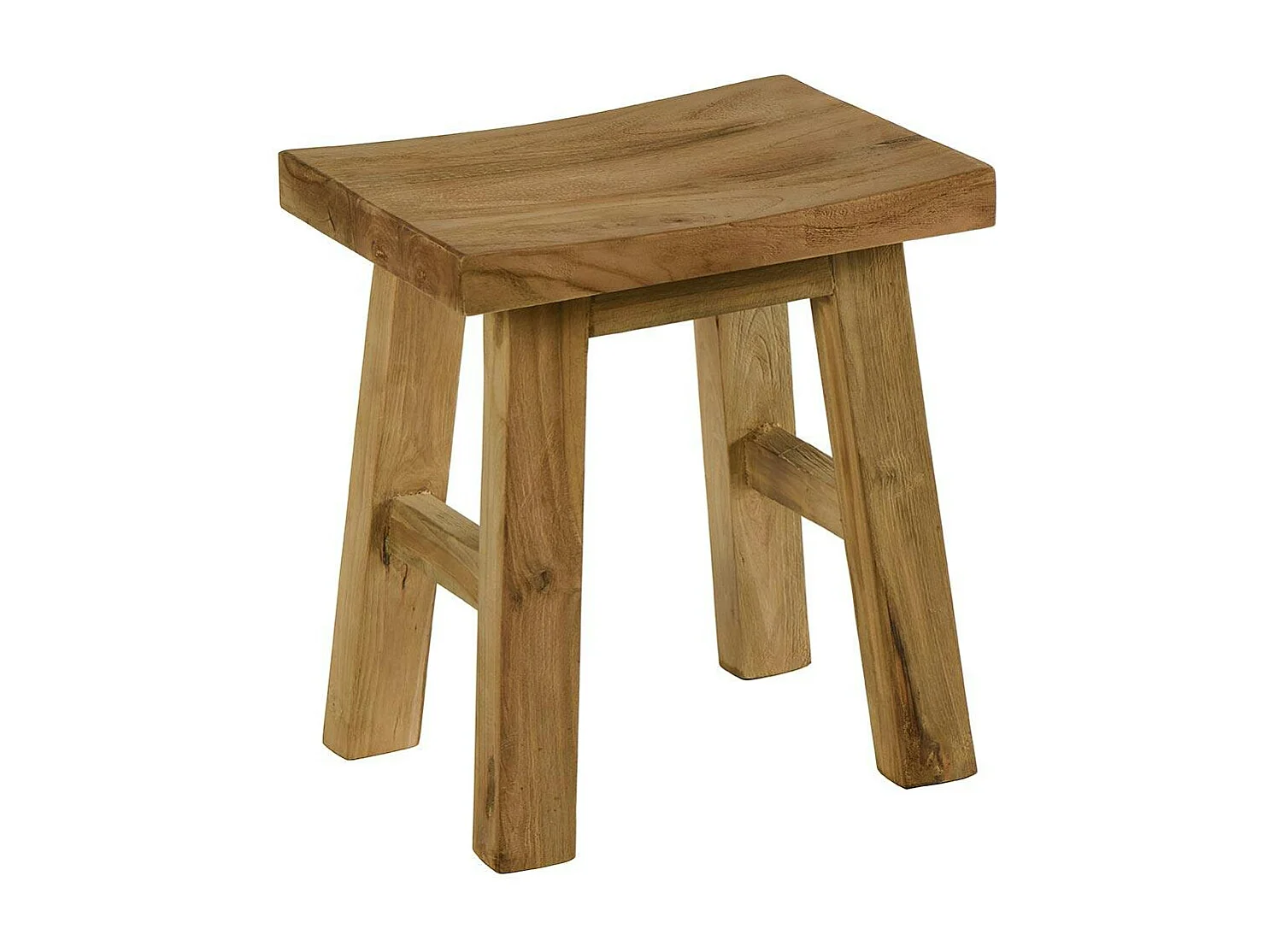 Tabouret en teck recyclé - 45 cm, ARIZONA