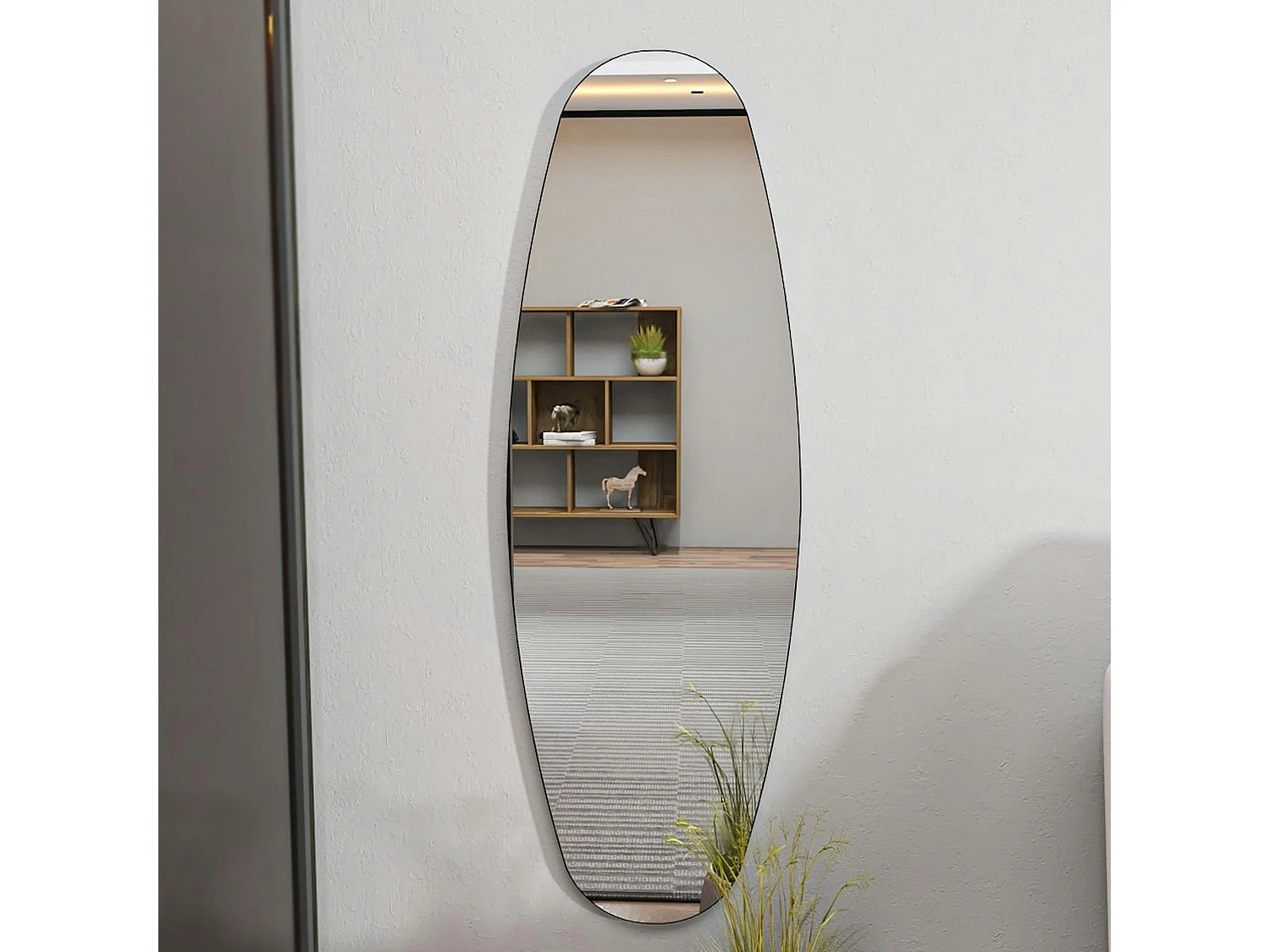 Miroir mural ovale 120 cm - chambre, entrée CODY